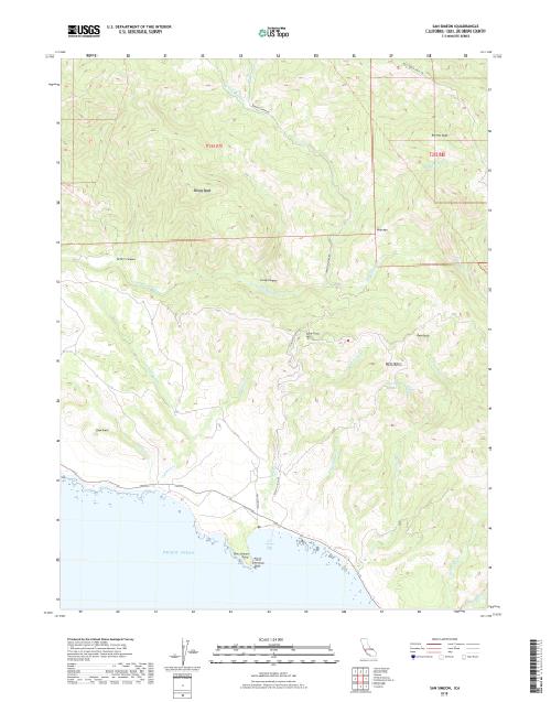 MyTopo San Simeon, California USGS Quad Topo Map