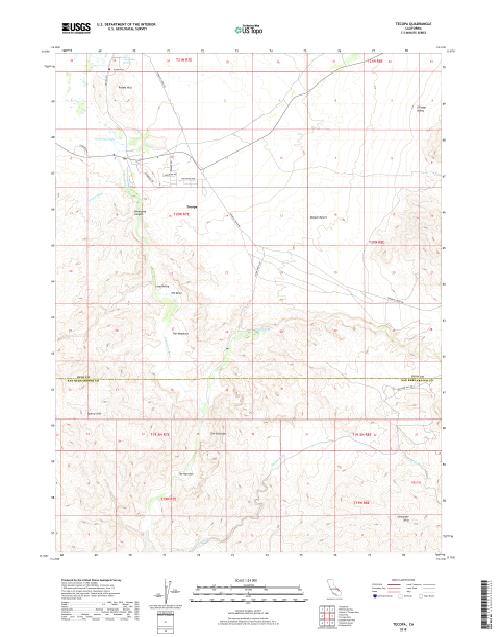 MyTopo Tecopa, California USGS Quad Topo Map