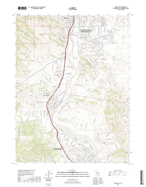 MyTopo Templeton, California USGS Quad Topo Map