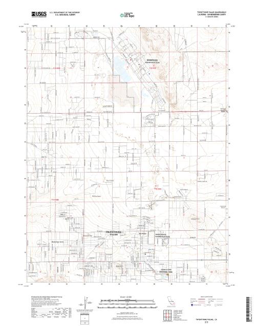 MyTopo Twentynine Palms, California USGS Quad Topo Map