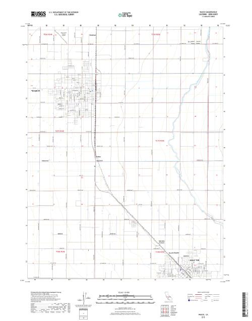 MyTopo Wasco, California USGS Quad Topo Map