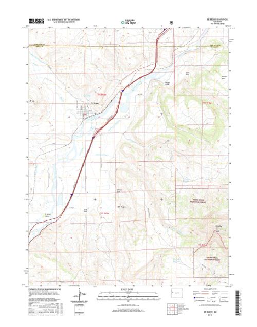 MyTopo De Beque, Colorado USGS Quad Topo Map