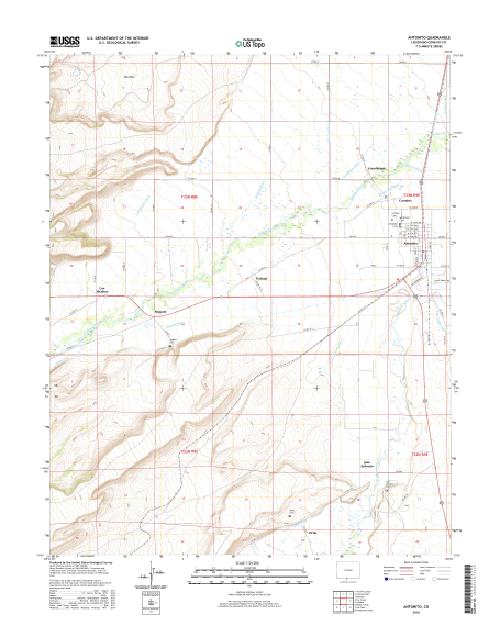 MyTopo Antonito, Colorado USGS Quad Topo Map