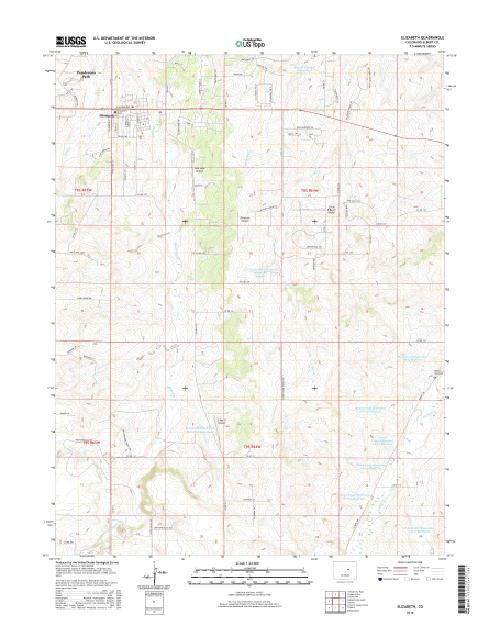 MyTopo Elizabeth, Colorado USGS Quad Topo Map