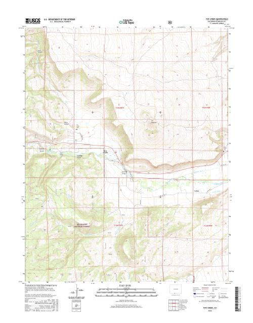 MyTopo Fox Creek, Colorado USGS Quad Topo Map