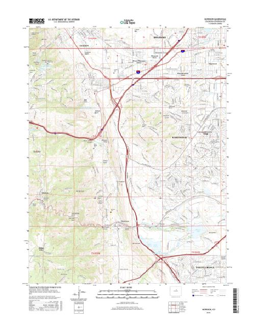 MyTopo Morrison, Colorado USGS Quad Topo Map