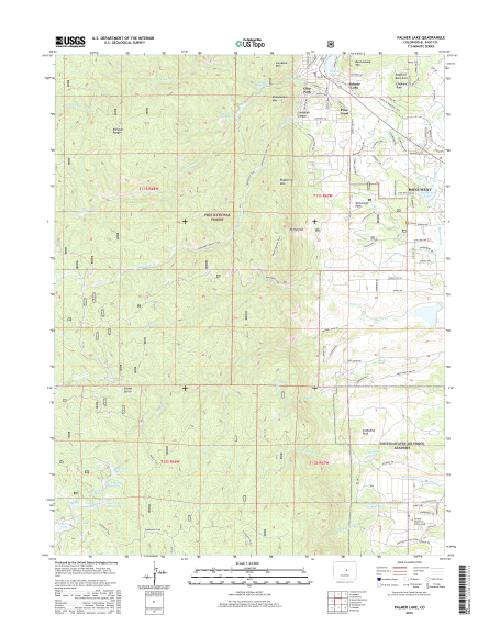 MyTopo Palmer Lake, Colorado USGS Quad Topo Map