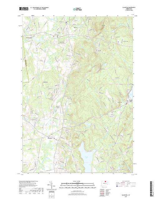 MyTopo Ellington, Connecticut USGS Quad Topo Map