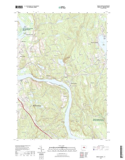 MyTopo Middle Haddam, Connecticut USGS Quad Topo Map