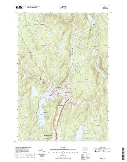 MyTopo Winsted, Connecticut USGS Quad Topo Map