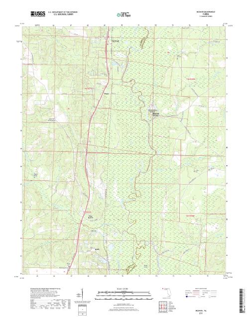 MyTopo McDavid, Florida USGS Quad Topo Map