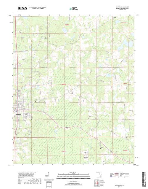 MyTopo Monticello, Florida USGS Quad Topo Map