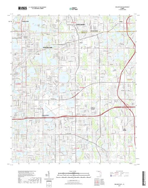 MyTopo Orlando East, Florida USGS Quad Topo Map