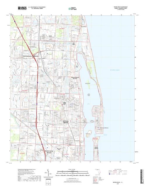 MyTopo Riviera Beach, Florida USGS Quad Topo Map