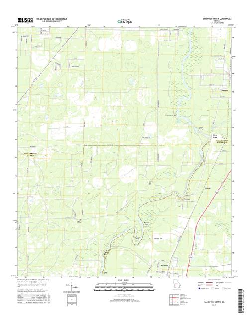MyTopo Baconton North, USGS Quad Topo Map