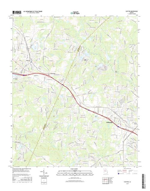 MyTopo Conyers, USGS Quad Topo Map