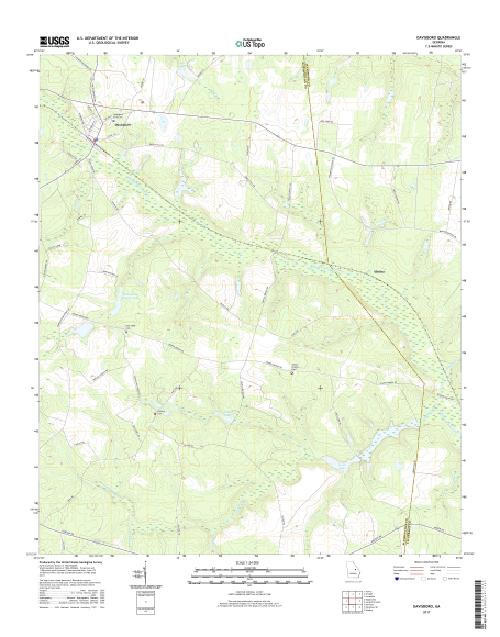 MyTopo Davisboro, USGS Quad Topo Map