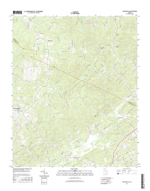 MyTopo Dawsonville, USGS Quad Topo Map