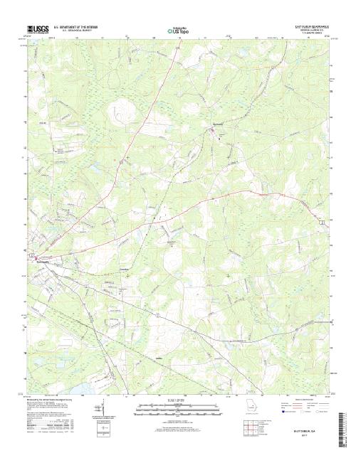 MyTopo East Dublin, USGS Quad Topo Map