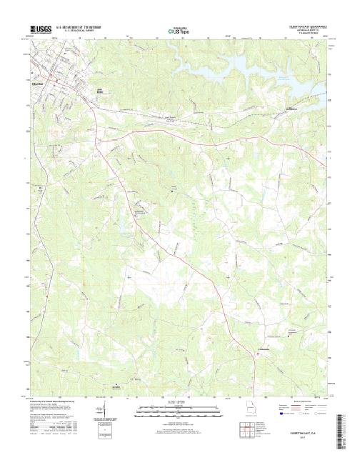 MyTopo Elberton East, USGS Quad Topo Map