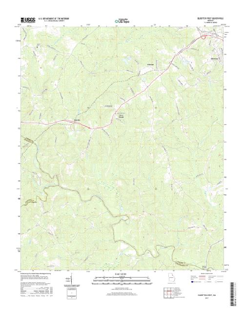 MyTopo Elberton West, USGS Quad Topo Map