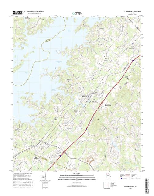 MyTopo Flowery Branch, USGS Quad Topo Map