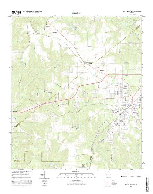 MyTopo Fort Valley West, USGS Quad Topo Map