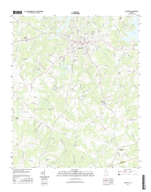 MyTopo Hartwell, USGS Quad Topo Map