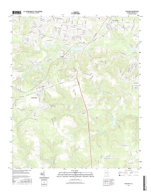 MyTopo Hephzibah, USGS Quad Topo Map
