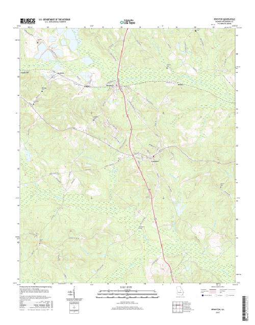 MyTopo Irwinton, USGS Quad Topo Map