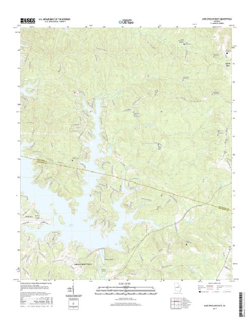 MyTopo Lake Sinclair East, USGS Quad Topo Map