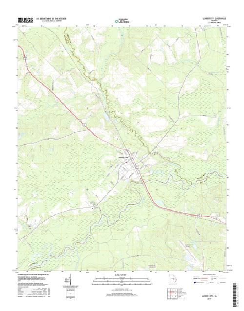 MyTopo Lumber City, USGS Quad Topo Map
