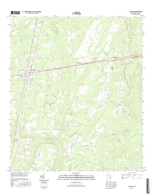 MyTopo Nahunta, USGS Quad Topo Map