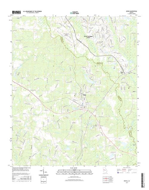 MyTopo Senoia, USGS Quad Topo Map
