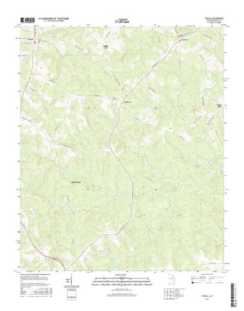 MyTopo Tignall, USGS Quad Topo Map