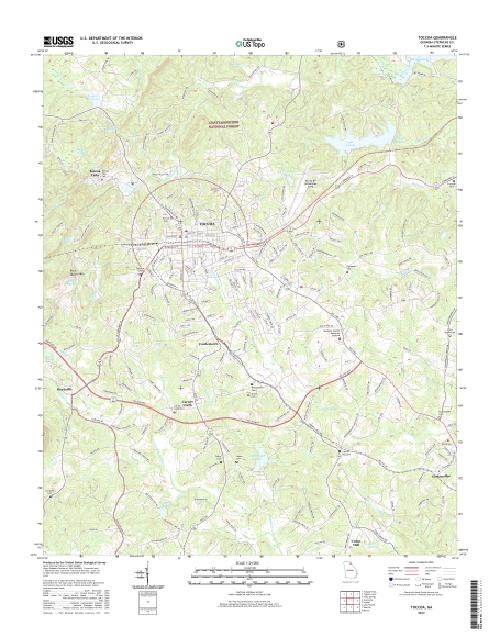 MyTopo Toccoa, USGS Quad Topo Map