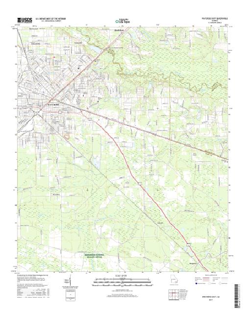 MyTopo Waycross East, USGS Quad Topo Map