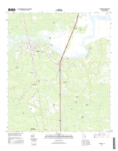 MyTopo Woodbine, USGS Quad Topo Map