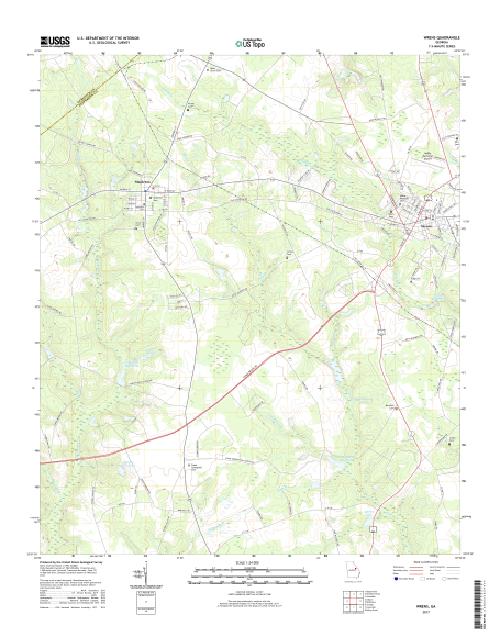 MyTopo Wrens, USGS Quad Topo Map