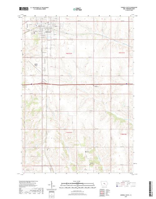 MyTopo Grinnell South, Iowa USGS Quad Topo Map