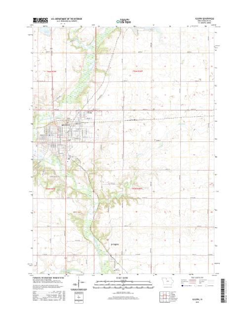 MyTopo Algona, Iowa USGS Quad Topo Map