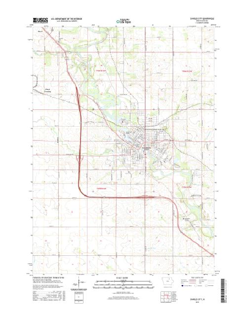 MyTopo Charles City, Iowa USGS Quad Topo Map