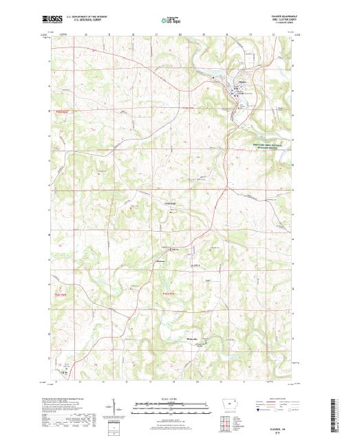 MyTopo Elkader, Iowa USGS Quad Topo Map