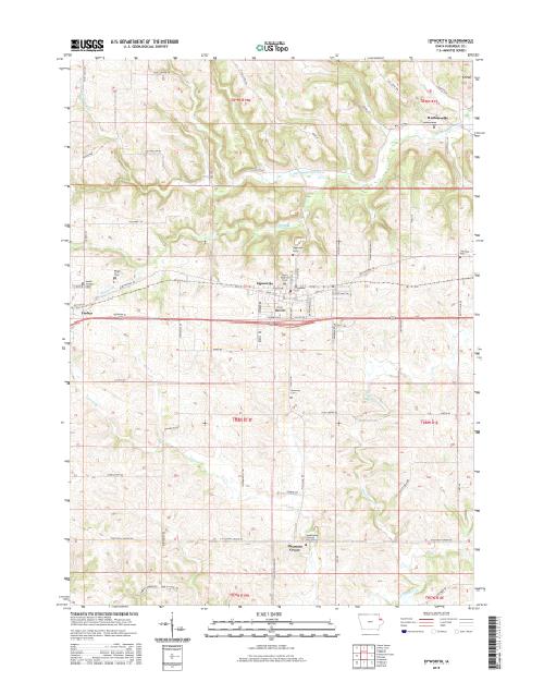 MyTopo Epworth, Iowa USGS Quad Topo Map