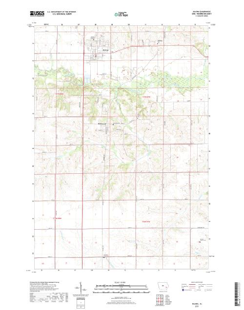 MyTopo Kalona, Iowa USGS Quad Topo Map