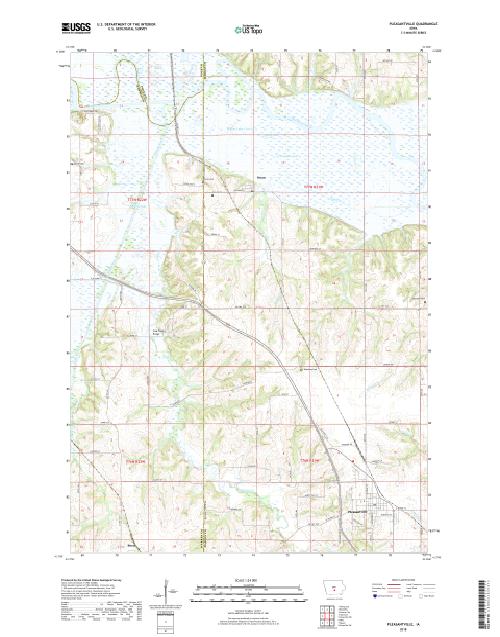 MyTopo Pleasantville, Iowa USGS Quad Topo Map