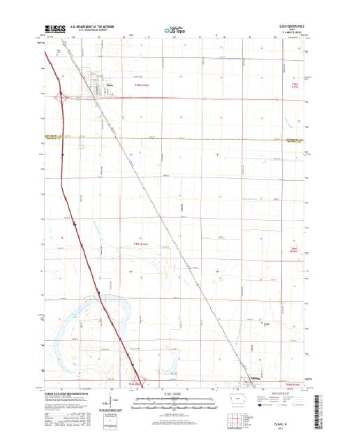 MyTopo Sloan, Iowa USGS Quad Topo Map