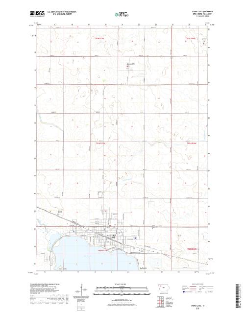 MyTopo Storm Lake, Iowa USGS Quad Topo Map