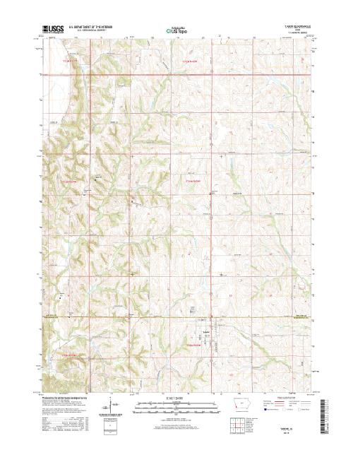 MyTopo Tabor, Iowa USGS Quad Topo Map