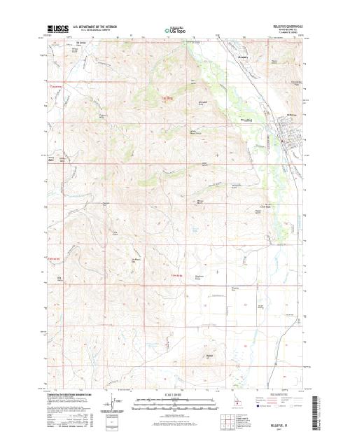 MyTopo Bellevue, Idaho USGS Quad Topo Map